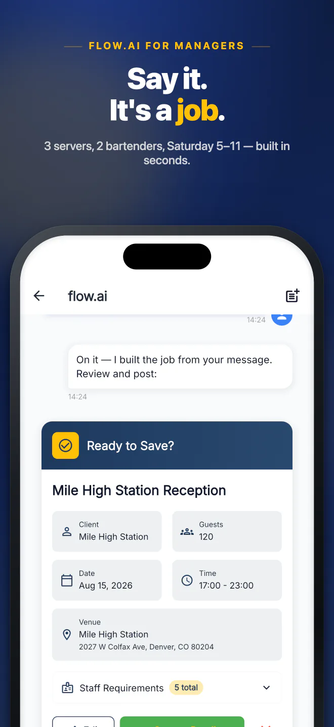Create a job with flow.ai